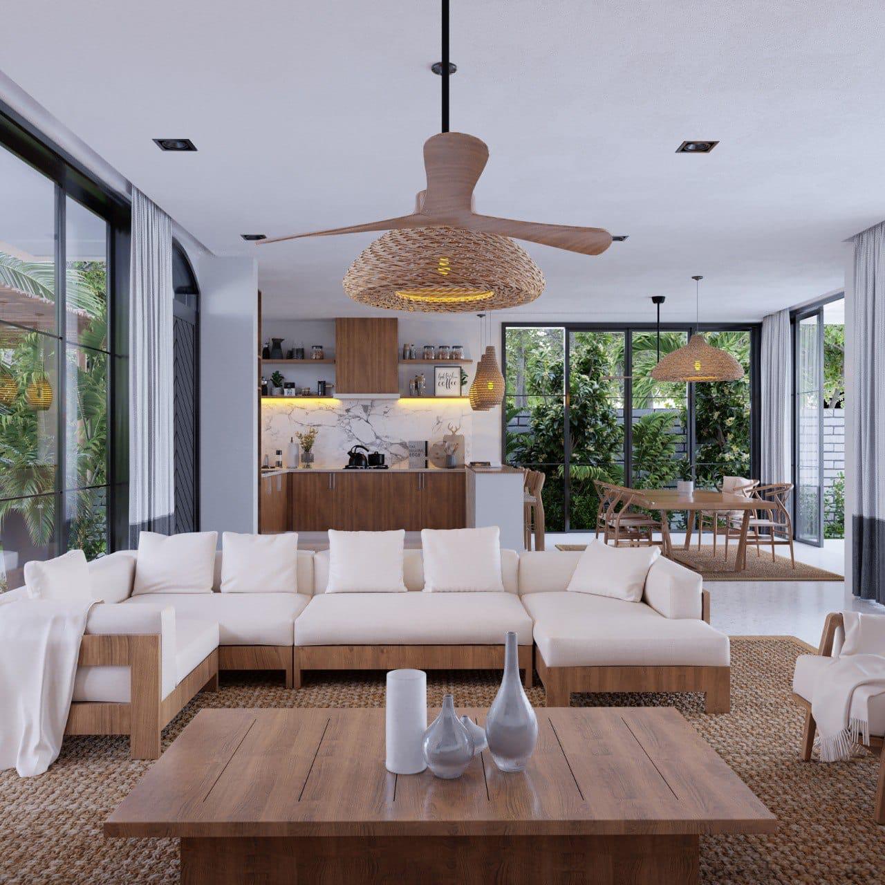 Surfside Getaway — open-plan living and dining